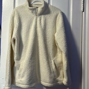 Fuzzy half vip winter sweater